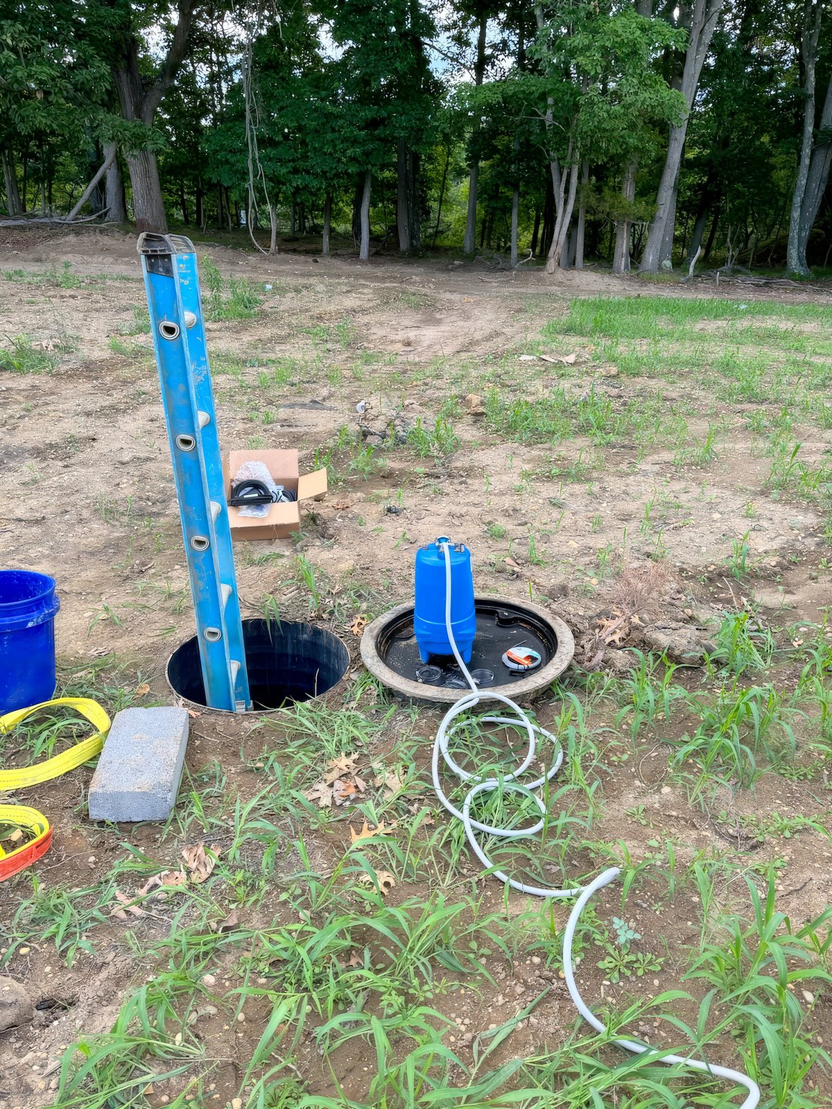 Connection between supply pump and artesian well